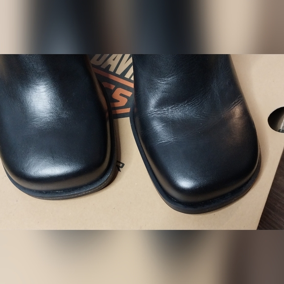 Vintage Harley-Davidson flame chunky high heel ankle boots - Picture 7 of 13